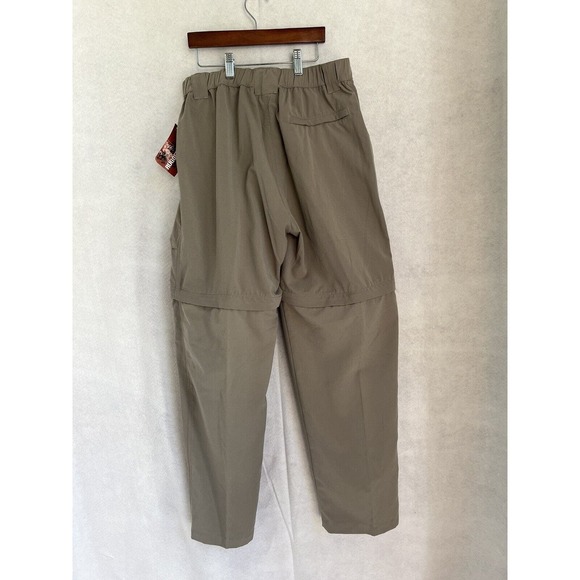 Rugged Exposure Men's Convertible Pants Brown/ Tan 28x30 Brand New with tags Zip - Picture 5 of 11